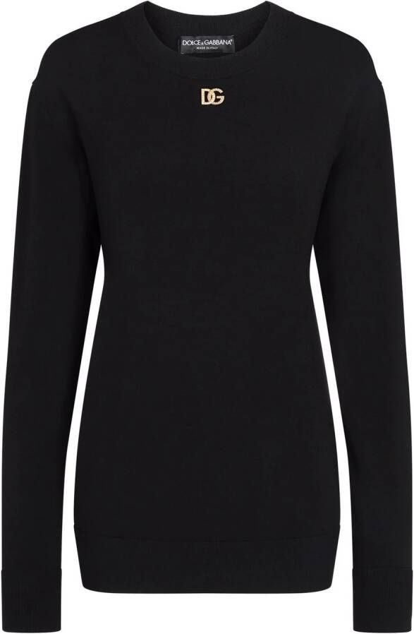 Dolce & Gabbana Sweater met logo-applicatie Zwart