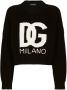 Dolce & Gabbana Gebreide trui met DG-logo Zwart - Thumbnail 1