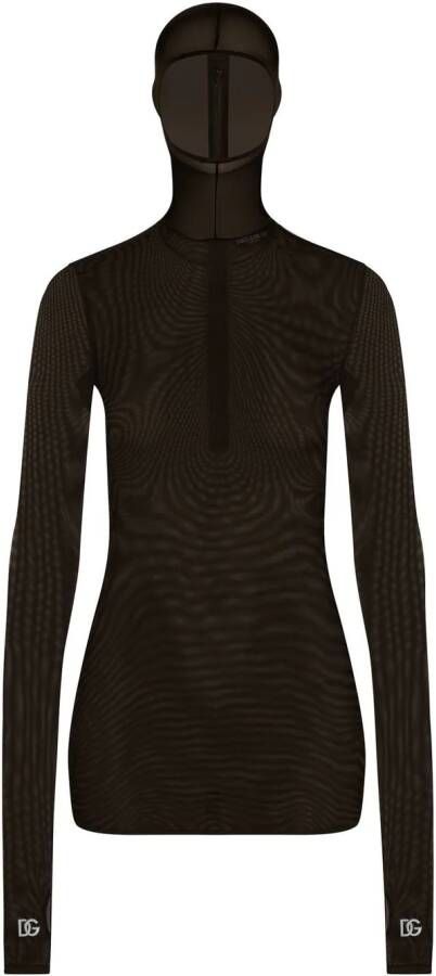 Dolce & Gabbana Tule met capuchon Zwart