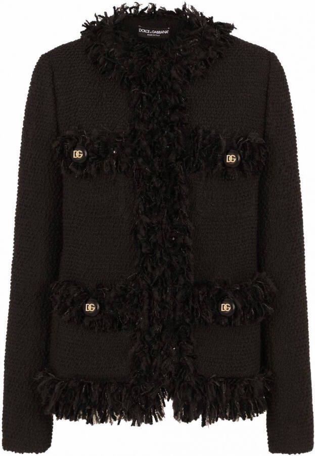 Dolce & Gabbana Tweed jack Zwart