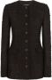 Dolce & Gabbana Tweed jack met enkele rij knopen Zwart - Thumbnail 1