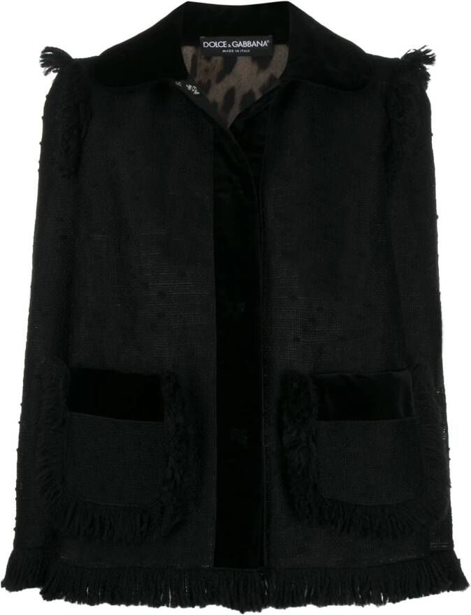 Dolce & Gabbana Tweed jas Zwart