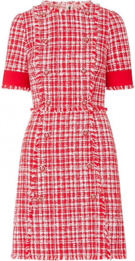 Dolce & Gabbana Tweed midi-jurk Rood