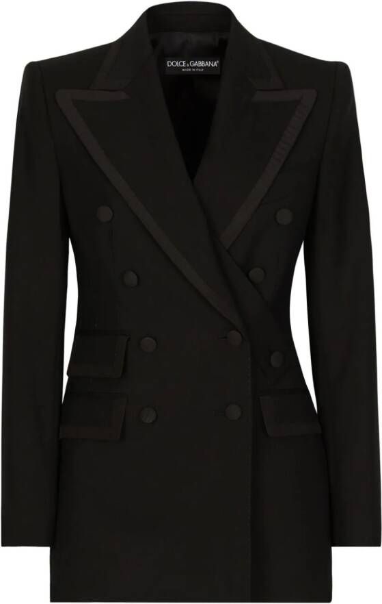 Dolce & Gabbana Blazer met dubbele rij knopen Zwart