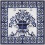 Dolce & Gabbana Twill sjaal met Majolica-print Blauw - Thumbnail 1