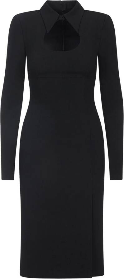 Dolce & Gabbana Uitgesneden midi-jurk Zwart