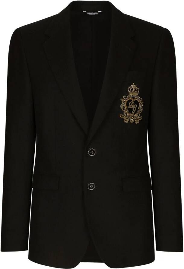 Dolce & Gabbana Verfraaide blazer Zwart