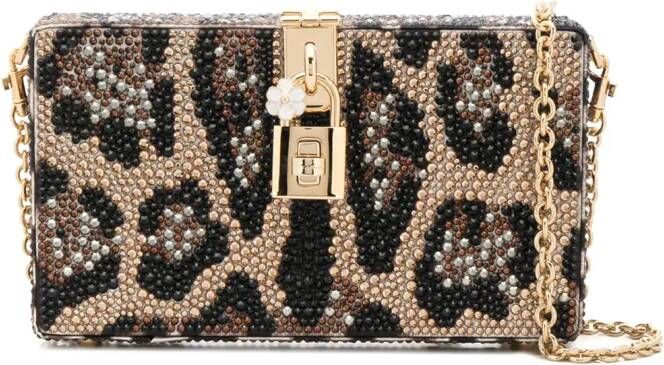 Dolce & Gabbana Verfraaide clutch Bruin