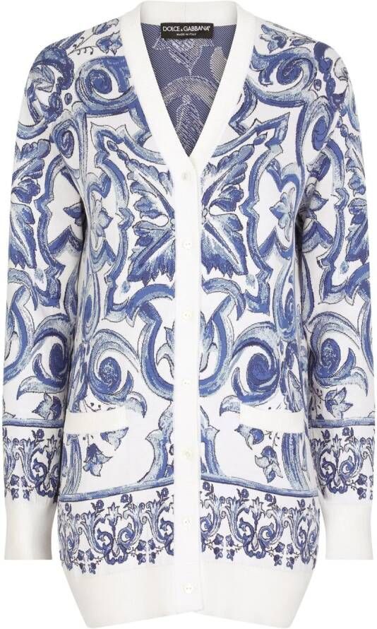 Dolce & Gabbana Vest met jacquard Wit