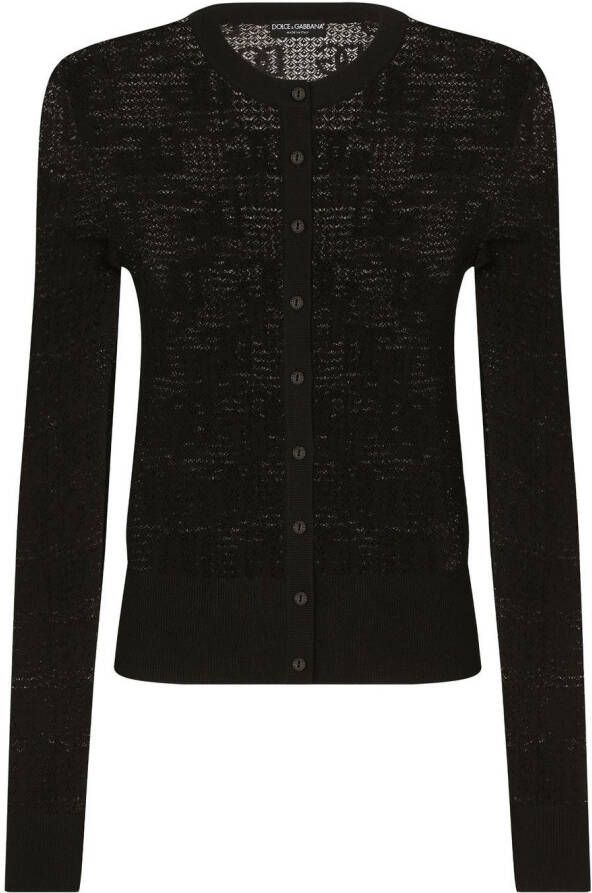 Dolce & Gabbana Vest met DG-logo jacquard Zwart