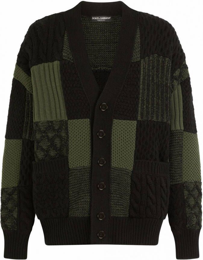 Dolce & Gabbana Vest met patchwork Groen