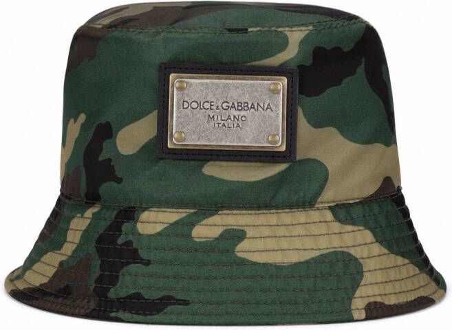 Dolce & Gabbana Vissershoed met logoplakkaat Groen