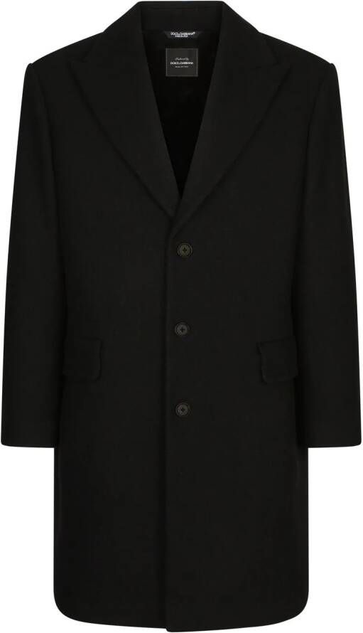 Dolce & Gabbana Wollen mantel Zwart