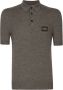 Dolce & Gabbana Poloshirt van scheerwol met logo-label Bruin - Thumbnail 1