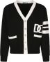 Dolce & Gabbana Gebreid vest met DG-logo Zwart - Thumbnail 1