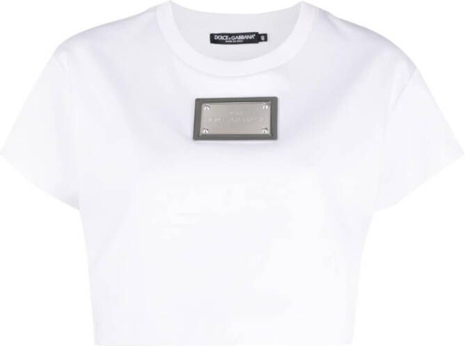 Dolce & Gabbana x KIM T-shirt met logoplakkaat Wit