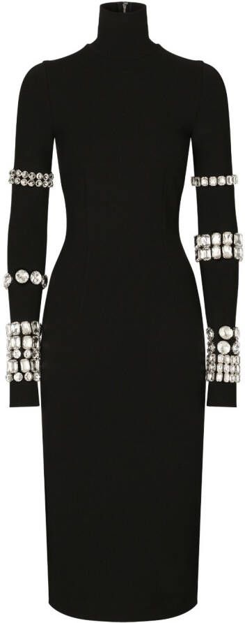 Dolce & Gabbana KIM midi-jurk verfraaid met kralen Zwart
