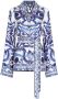 Dolce & Gabbana Zijden pyjamashirt met print Blauw - Thumbnail 1