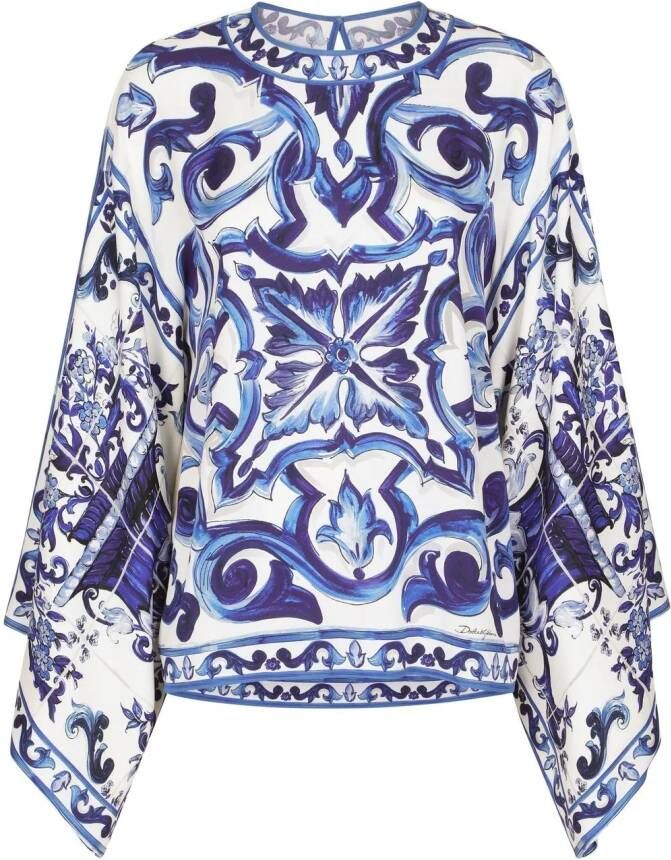 Dolce & Gabbana Zijden blouse Blauw
