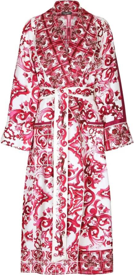 Dolce & Gabbana Zijden jas Roze
