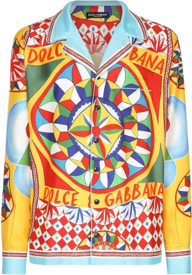 Dolce & Gabbana Zijden shirt Geel