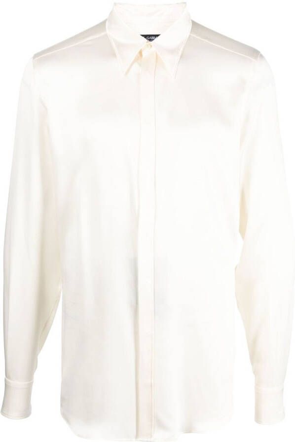 Dolce & Gabbana Zijden shirt Wit