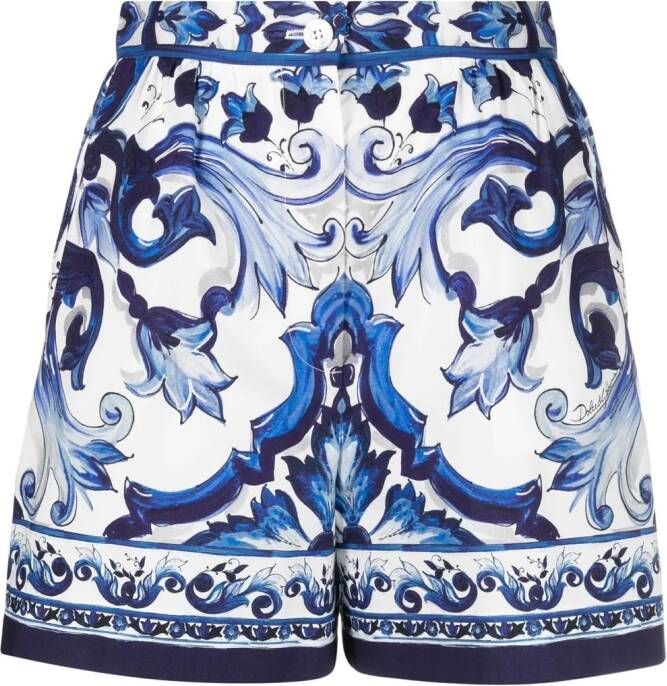 Dolce & Gabbana Zijden shorts Blauw