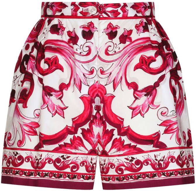 Dolce & Gabbana Zijden shorts Rood