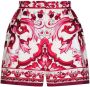 Dolce & Gabbana Popeline shorts met Majolica-print Rood - Thumbnail 1
