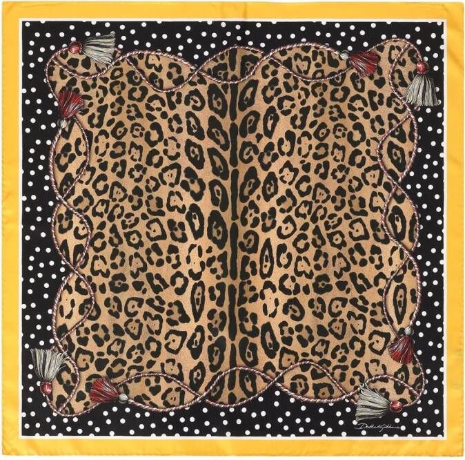 Dolce & Gabbana Sjaal met luipaardprint Bruin