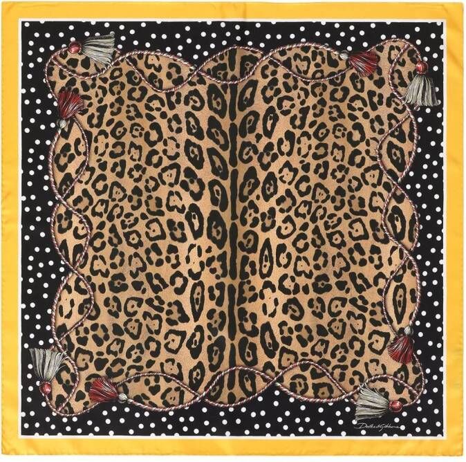 Dolce & Gabbana Sjaal met luipaardprint Bruin