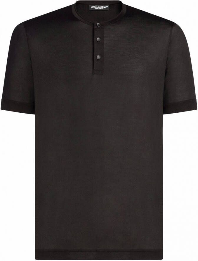Dolce & Gabbana Zijden T-shirt Zwart