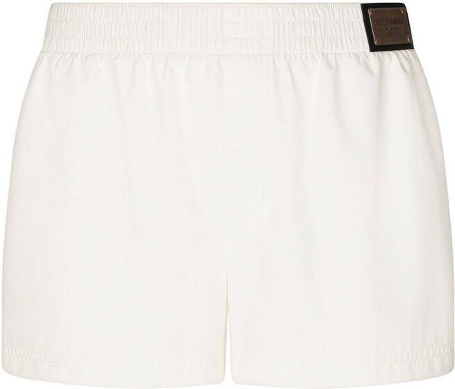 Dolce & Gabbana Zwembroek met logopatch Wit