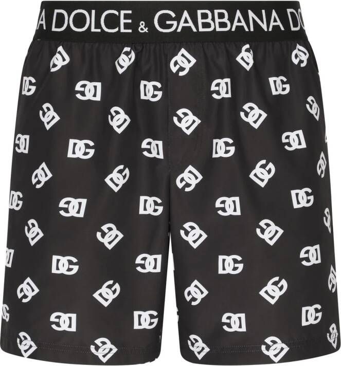 Dolce & Gabbana Zwembroek met logo Zwart
