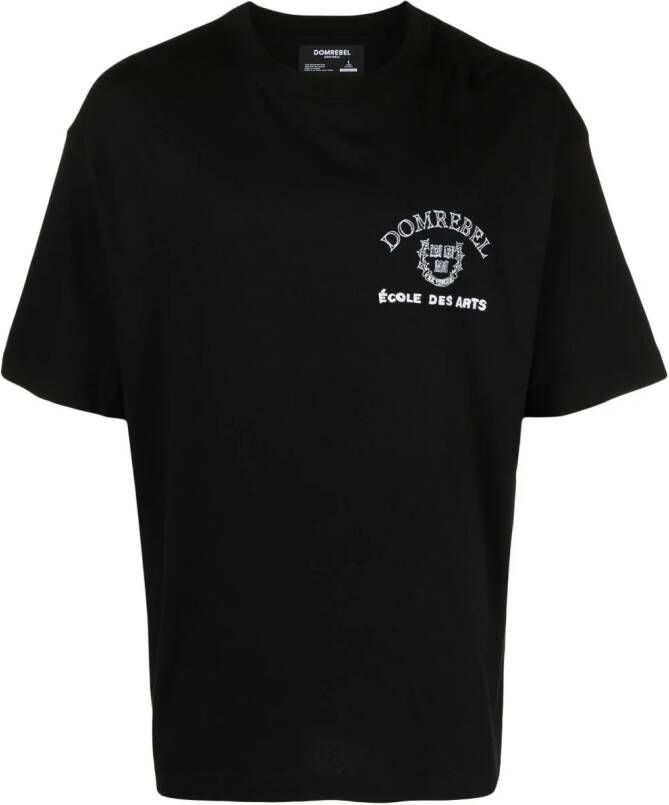 DOMREBEL graphic-print cotton T-shirt Zwart