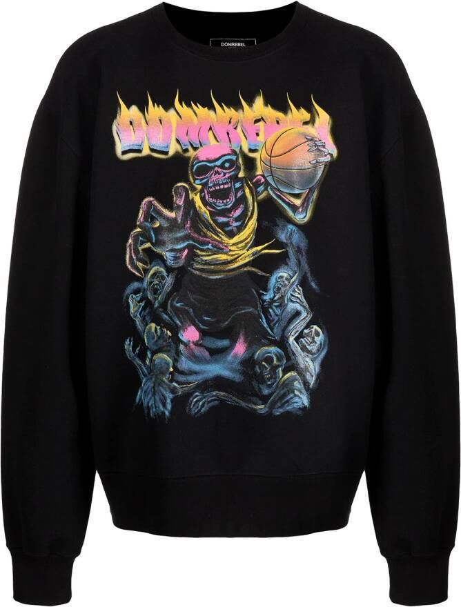 DOMREBEL Sweater met print Zwart