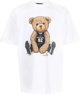 DOMREBEL T-shirt met teddybeerprint Wit