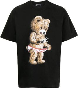 DOMREBEL T-shirt met teddybeerprint Zwart