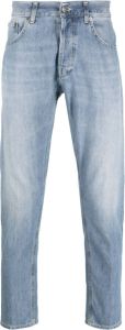 DONDUP faded effect tapered jeans Blauw