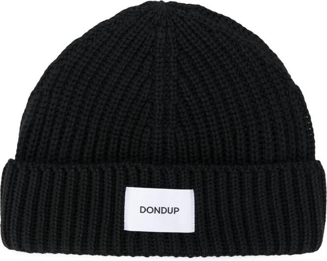 DONDUP Geribbelde muts Zwart