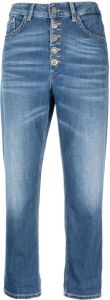 DONDUP high-rise cropped jeans Blauw