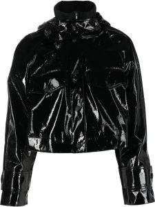 DONDUP high-shine biker jacket Zwart