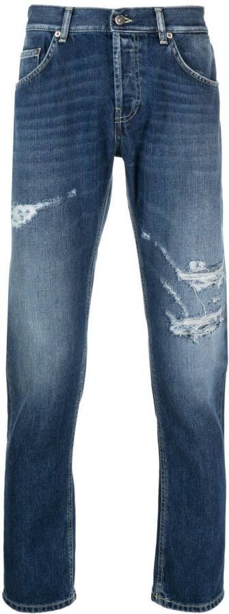 DONDUP Jeans met gerafeld detail Blauw
