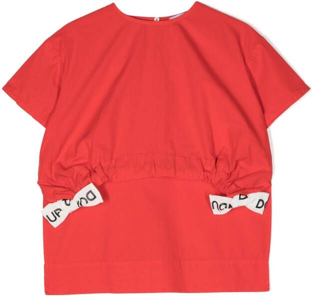 DONDUP KIDS T-shirt met strikdetail Rood