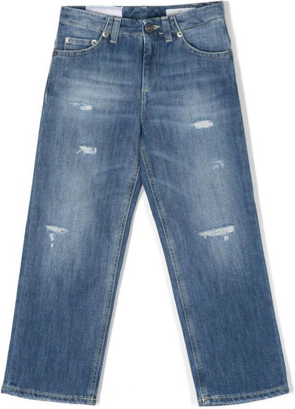 DONDUP KIDS Jeans met logopatch Blauw