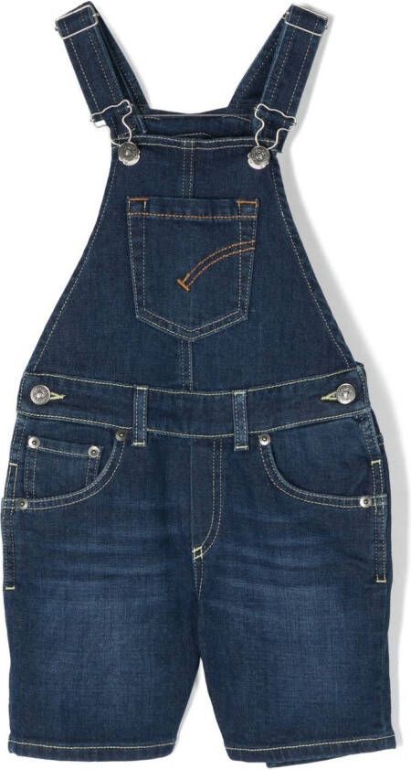 DONDUP KIDS Spijkertuinbroek met logopatch Blauw
