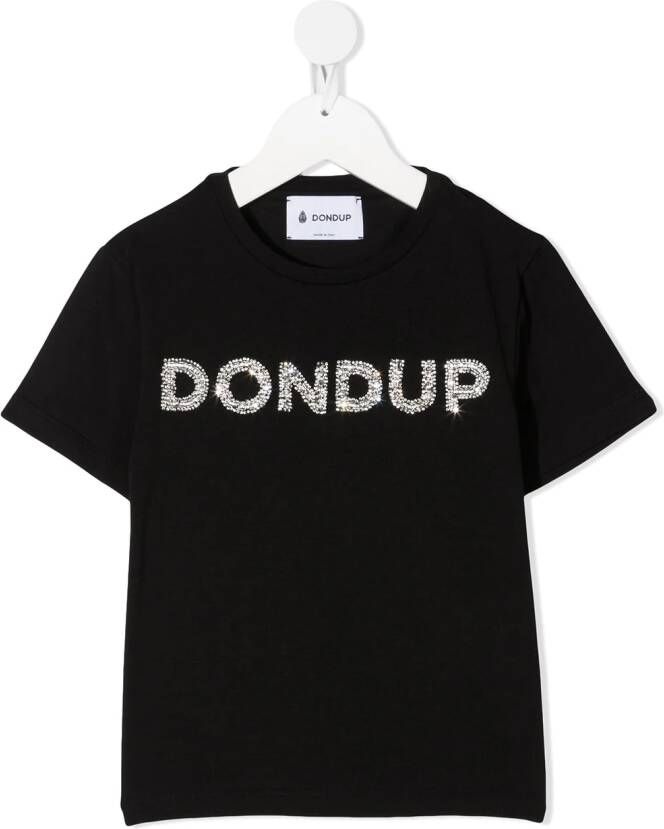 DONDUP KIDS T-shirt verfraaid met kralen Zwart