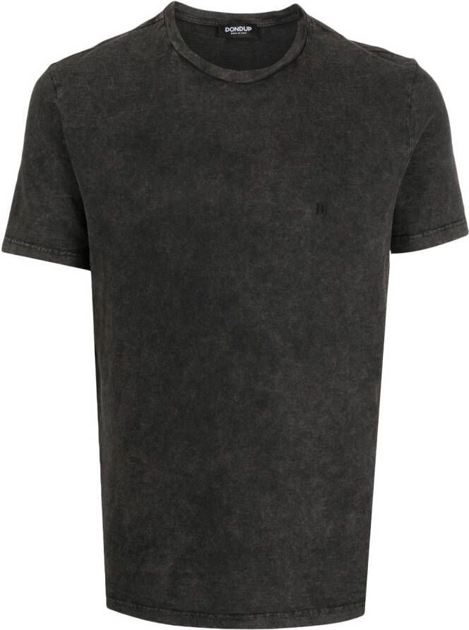 DONDUP T-shirt met geborduurd logo Zwart