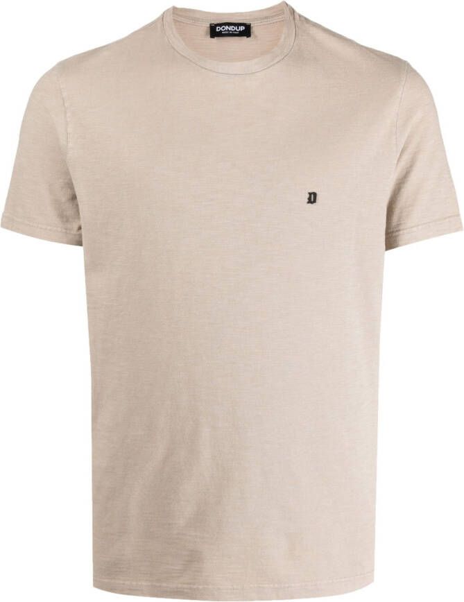DONDUP T-shirt met logopatch Bruin