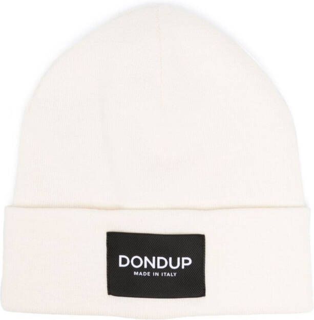 DONDUP Muts met logopatch Wit